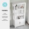 Martha Stewart Hutton Four Tier Shaker Style Bookcase with Storage Cabinet in White with Polished Brass Hardware ZG-053-WH-GLD-MS - alternate 5